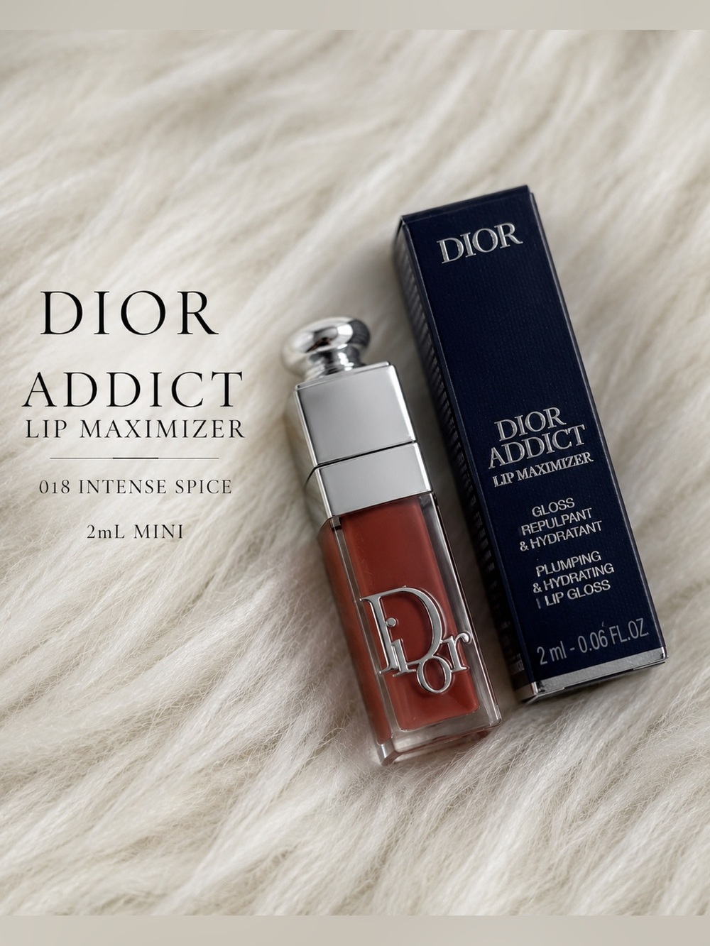 Dior Addict Lip Maximizer Gloss 018 Intense Spice Mini 2mL | NIB
